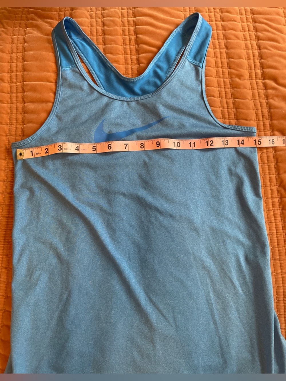 Nike racerback tank top in blue